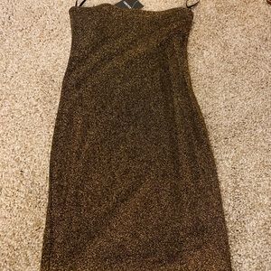 Sparkling gold and black dress